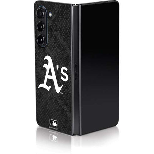 MLB Oakland Athletics Dark Wash Galaxy Z Fold5 5G Skin